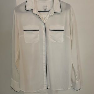 White button up work blouse - Size M